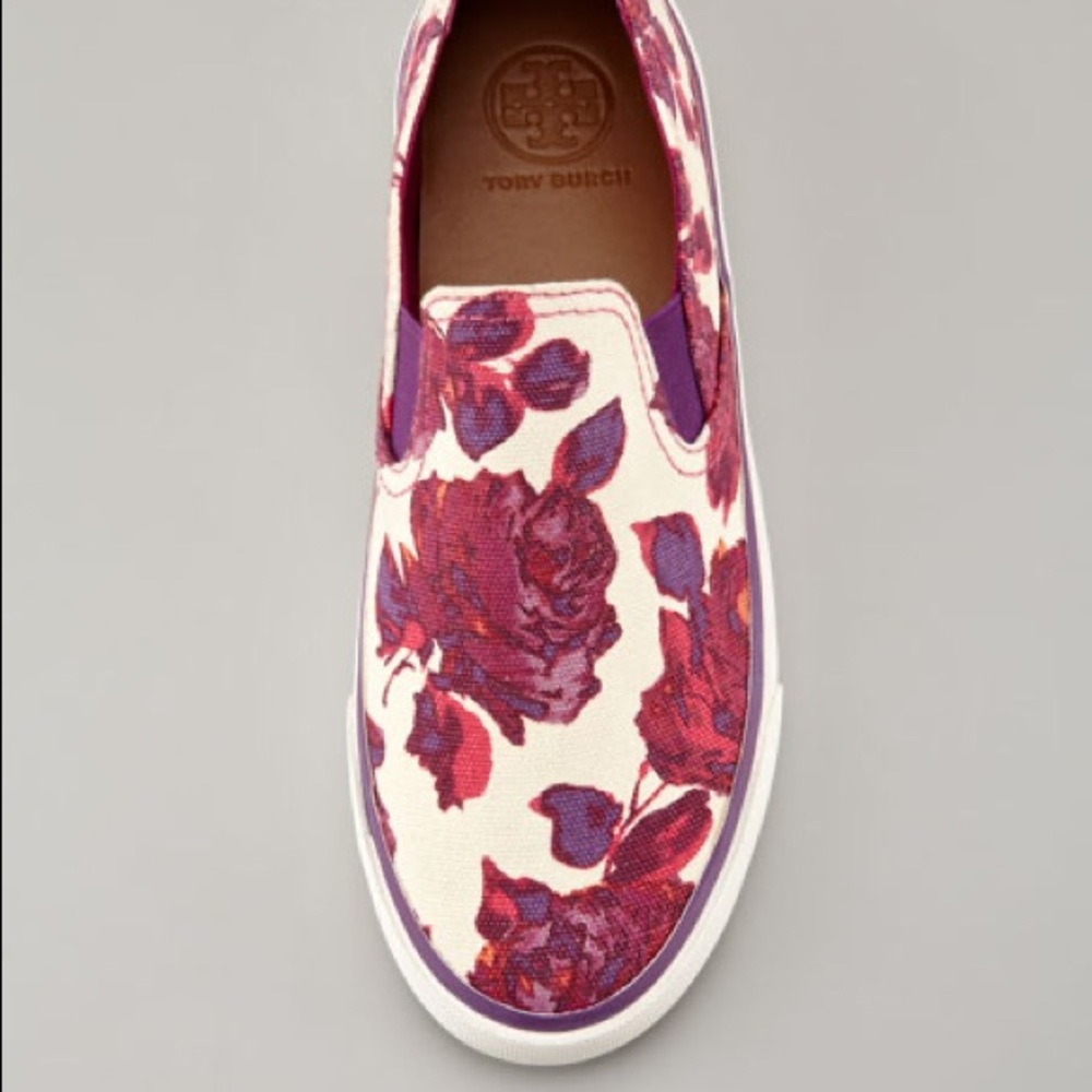 *RARE* Tory Burch Miles Slip On Floral Sneakers
